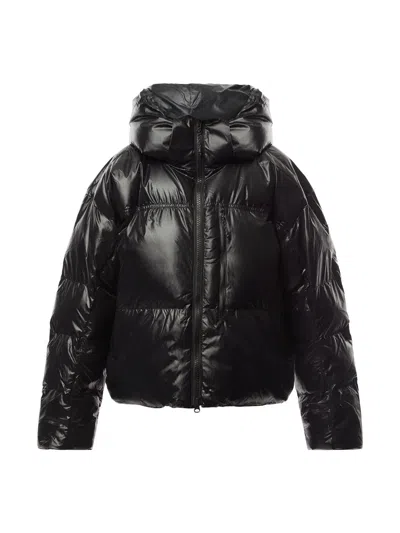 Adidas By Stella Mccartney Logo Patch Puffer Jacket In Black