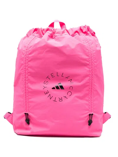 Adidas By Stella Mccartney Logo-print Backpack In Pink