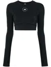 Adidas By Stella Mccartney True Strength Recycled Tech Sports Top In Black