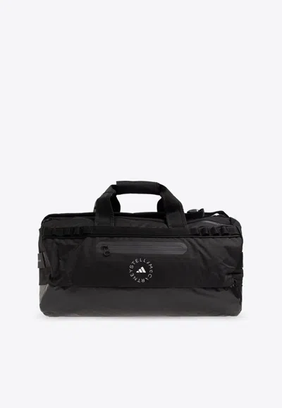 Adidas Originals Adidas By Stella Mc Cartney Logo Gym Bag In Black