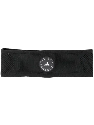 Adidas By Stella Mccartney Logo-print Headband In Schwarz