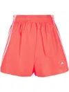 Adidas By Stella Mccartney Logo-print High-waisted Running Shorts In Pink