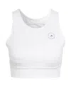 Adidas By Stella Mccartney Logo-print Racerback Crop Top In White