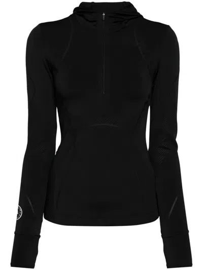 Adidas By Stella Mccartney Logo-print Running Top In Black