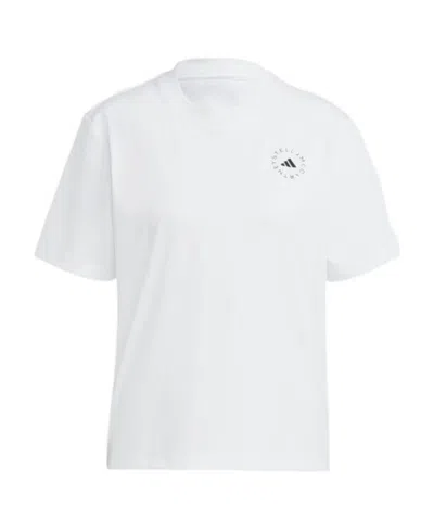 Adidas By Stella Mccartney Logo-print Short-sleeved T-shirt In White