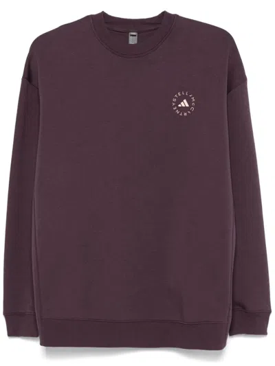 Adidas By Stella Mccartney Logo-print Sweater In Purple