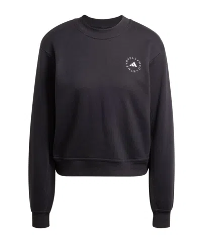 Adidas By Stella Mccartney Logo-print Sweatshirt In Black