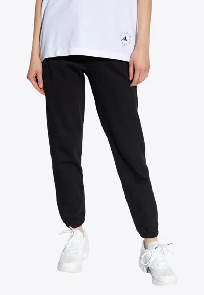 Adidas By Stella Mccartney Logo Print Track Pants In Black