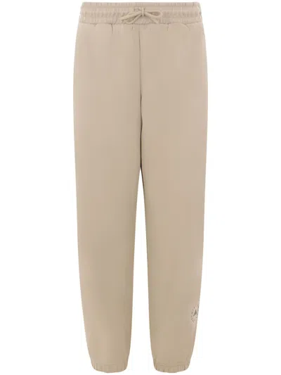 Adidas By Stella Mccartney Womens F Stone Khaki Brand-print Elasticated-waistband Organic-cotton Jog In Dessan