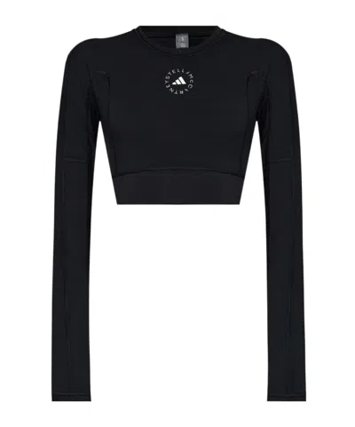 ADIDAS BY STELLA MCCARTNEY ADIDAS BY STELLA MCCARTNEY LOGO-PRINTED SPORTS TOP