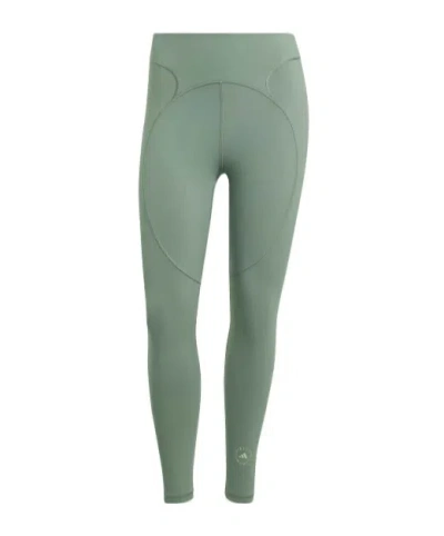 Adidas By Stella Mccartney Logo Printed Stretched Leggings In Green
