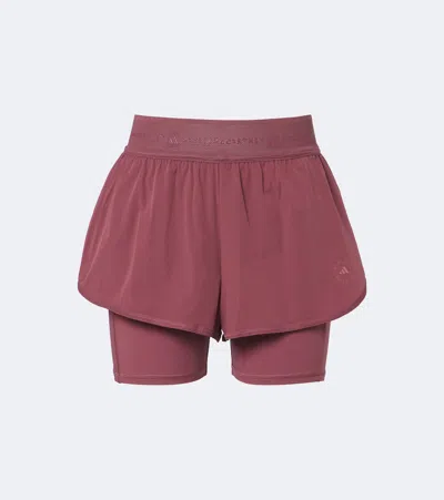 Adidas By Stella Mccartney Logo Running Shorts In Pink