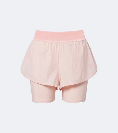 Adidas By Stella Mccartney Logo Running Shorts In Pink