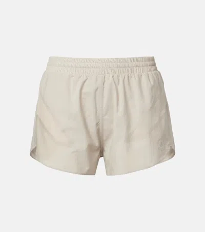 Adidas By Stella Mccartney Logo Shorts In Neutral
