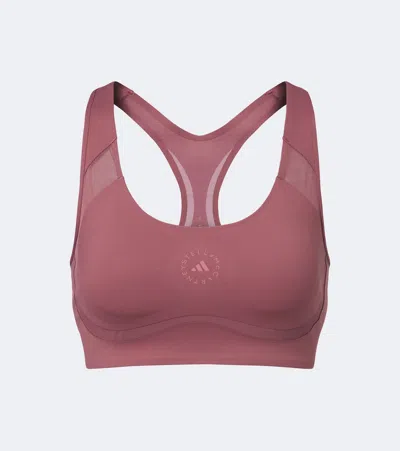 Adidas By Stella Mccartney Logo Sports Bra In Pink