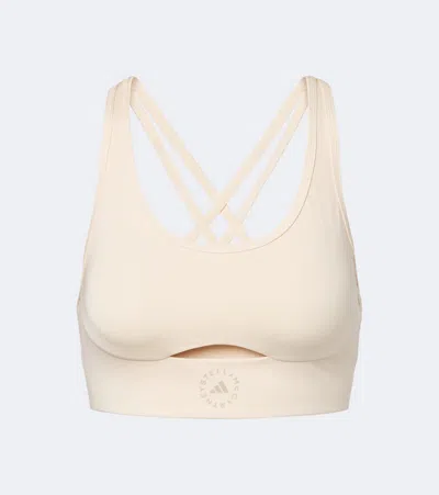 Adidas By Stella Mccartney Logo Sports Bra In Pink