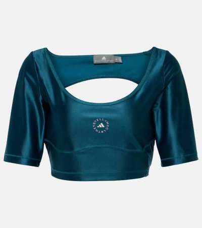 ADIDAS BY STELLA MCCARTNEY LOGO TECHNICAL CROP TOP