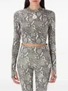 Adidas By Stella Mccartney Printed Leggings In Gray