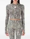 Adidas By Stella Mccartney Printed Leggings In Gray
