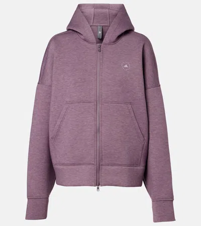 Adidas By Stella Mccartney Logo Hoodie In Purple