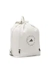 Adidas By Stella Mccartney Logo-print Drawstring Backpack In White