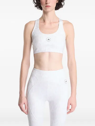 Adidas By Stella Mccartney Logo-print Racerback Tank Top In White