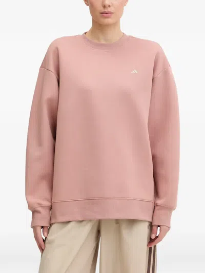 Adidas By Stella Mccartney Logo-print Sweatshirt In Pink
