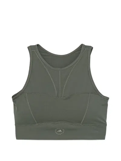 Adidas By Stella Mccartney Logo-print Tank Top In Green