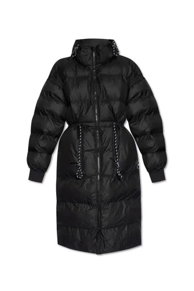 Adidas By Stella Mccartney Long Padded Winter Jacket In Black