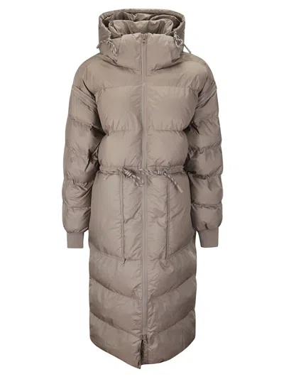 Adidas By Stella Mccartney Long Padded Winter Jacket In Brown