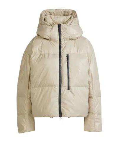 Adidas By Stella Mccartney Long-sleeved Cotton Jacket In Nude