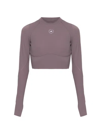 Adidas By Stella Mccartney Long-sleeved Training Top In Purple