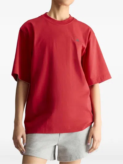 Adidas By Stella Mccartney Loose Logo-print T-shirt In Red