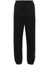 Adidas By Stella Mccartney Printed Organic Cotton-jersey Track Pants In Black