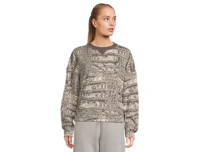 Adidas By Stella Mccartney Loose Sweatshirt Printed Jw4648 In Gray