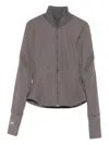 Adidas By Stella Mccartney Brown High Neck Jacket In Gray