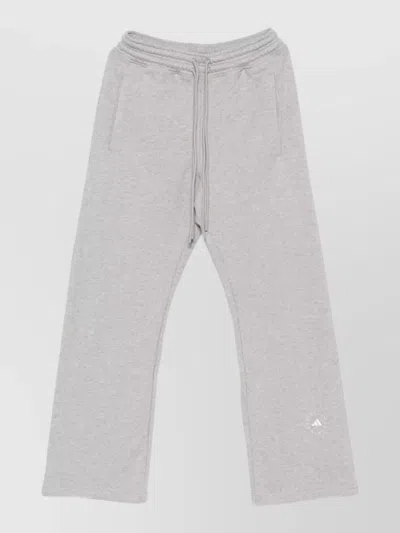 Adidas By Stella Mccartney Organic Cotton Lounge Trousers Relaxed Fit In Gray