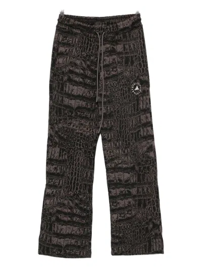 Adidas By Stella Mccartney Organic Cotton Trousers In Black