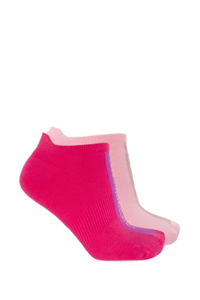 Adidas By Stella Mccartney Pack Of Two Low Socks In Pink