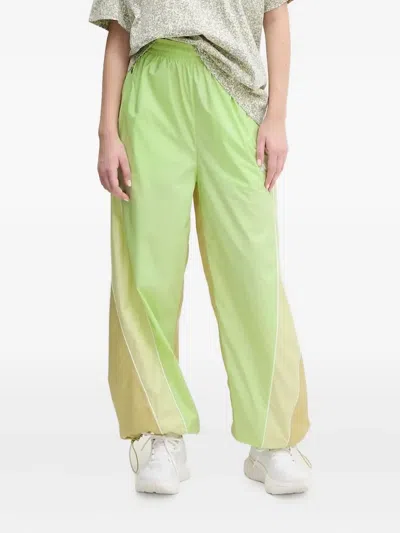 Adidas By Stella Mccartney Panelled Drawstring Trousers In Green