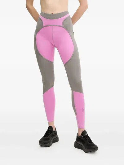 Adidas By Stella Mccartney Panelled Pocket Leggings In Gray