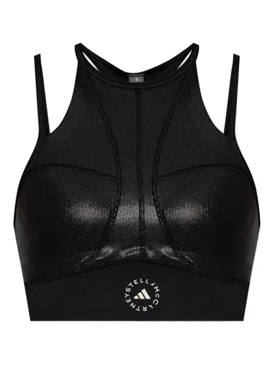 Adidas By Stella Mccartney Panelled Sports Bra In Black