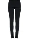 Adidas By Stella Mccartney Truestrength Logo-jacquard Recycled Stretch-jersey Leggings In Black