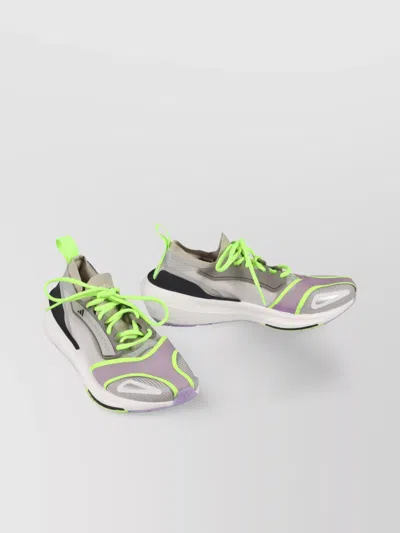 Adidas By Stella Mccartney Performance Sneakers Featuring Neon Accents In Grey