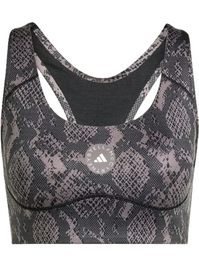 Adidas By Stella Mccartney Power Impact Bra In Gray