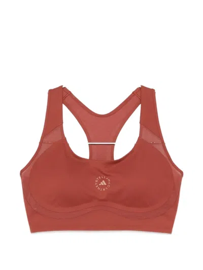 Adidas By Stella Mccartney Power Impact Sports Bra In Burgundy
