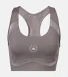 Adidas By Stella Mccartney Power Impact Sports Bra In Gray