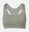 Adidas By Stella Mccartney Power Impact Sports Bra In Gray
