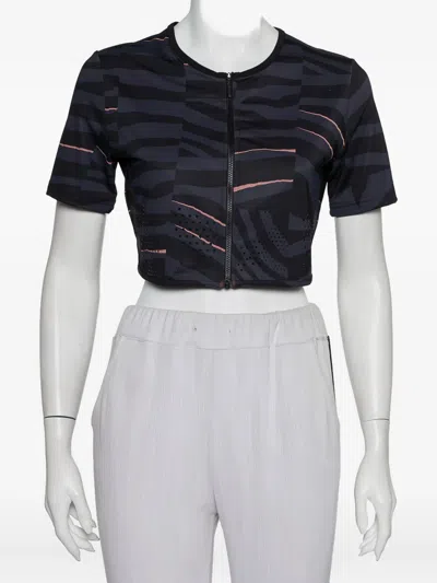 Pre-owned Adidas By Stella Mccartney  Abstract-print Zip-up Top