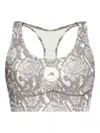 Adidas By Stella Mccartney Printed Gym Bra In Multi